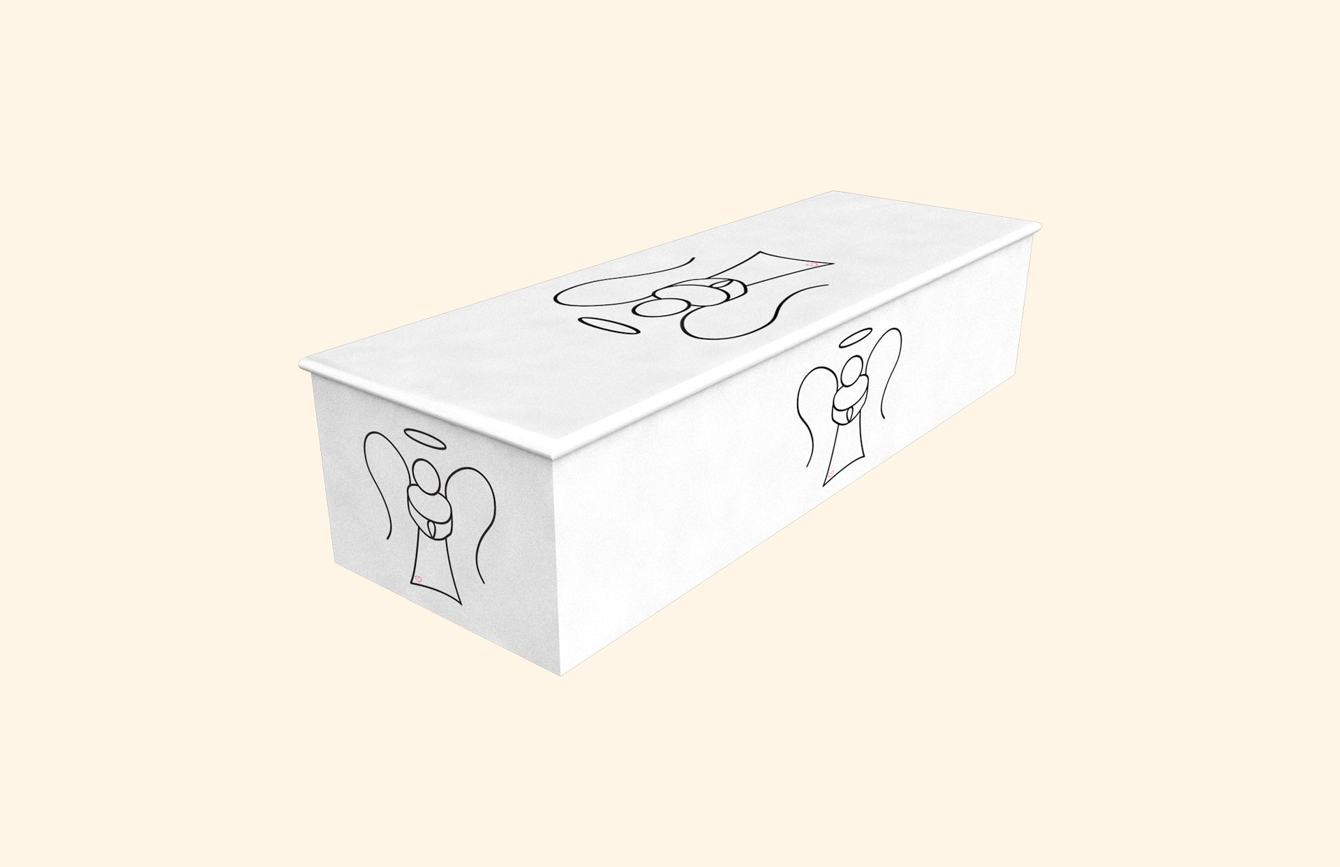 Jay's Angel design on a traditional coffin child